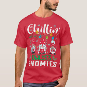 T-shirt Chillin avec ma dialyse Gnomies Noël Light Nurse