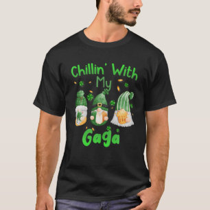 T-shirt Chillin Avec Ma Gaga Green Plaid Gnomes St Patrick
