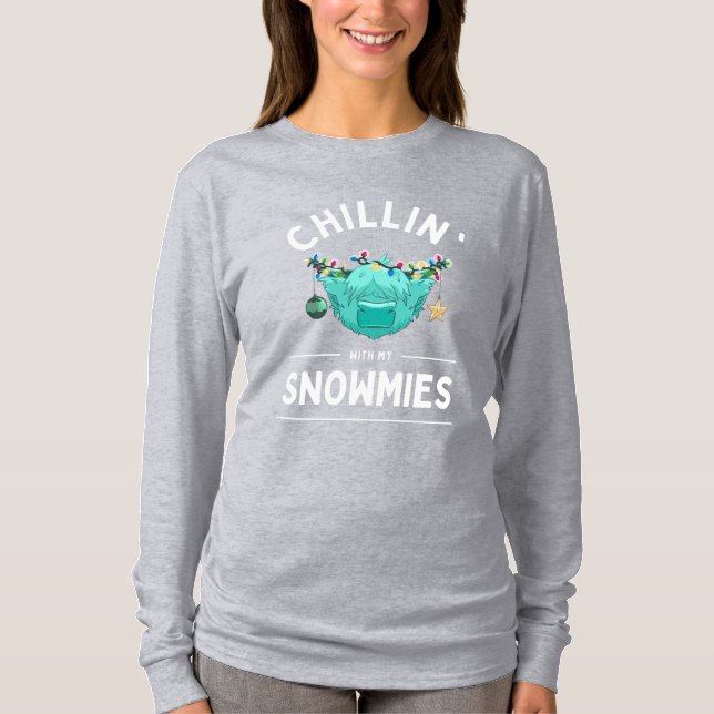 T-shirt Chillin avec ma manche longue des neiges (Devant)
