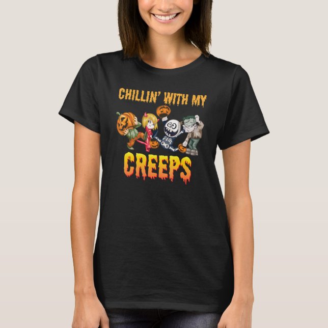 T-shirt Chillin Avec Mes Creeps Vampire sorcière maman Zom (Devant)