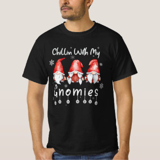 T-shirt Chillin Avec Mes Gnomes De Noël Gnomes Mignons Noë