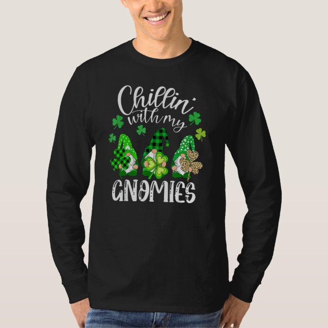 T-shirt Chillin Avec Mes Gnomes Leopard Buffalo Plaid St P (Devant)
