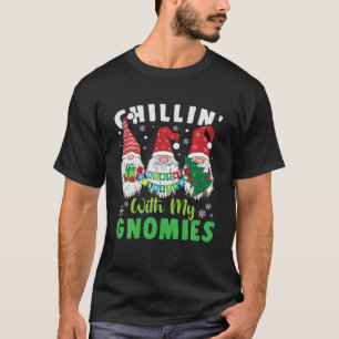 T-shirt Chillin' avec mes Gnomies Costume de Noël Père Noë