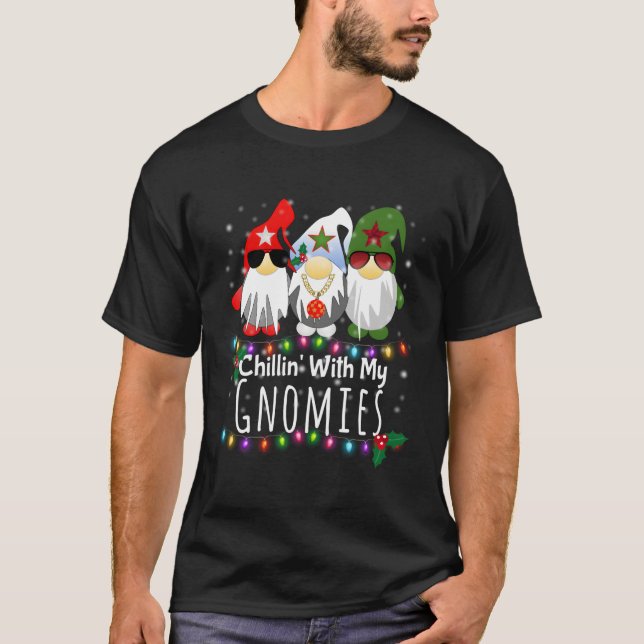 T-shirt Chillin Avec Mes Gnomies Gnome (Devant)