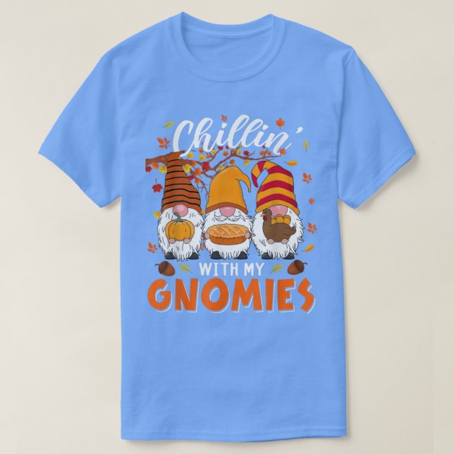 T-shirt Chillin' Avec Mes Gnomies Trois Gnomes Tenant La P (Design devant)