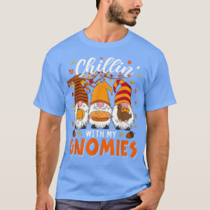 T-shirt Chillin' Avec Mes Gnomies Trois Gnomes Tenant La P