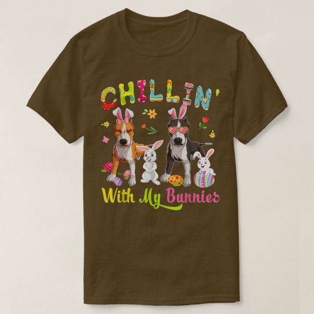 T-shirt Chillin' Avec Mes Lapins Bignon Brouillard Bite Ch (Design devant)