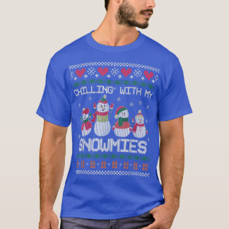 T-shirt Chillin' Avec Mes Neiges Drôle Vilain Soupe De Noë