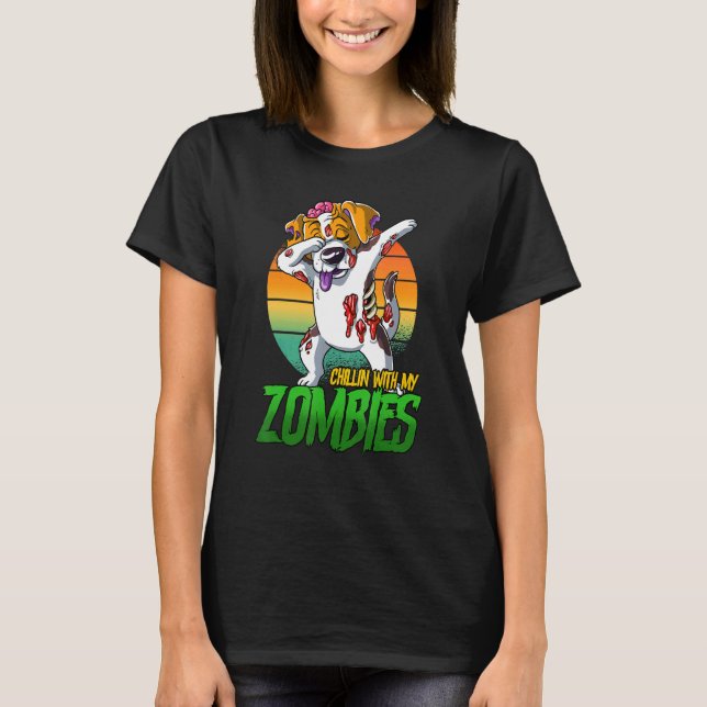 T-shirt Chillin avec mes zombies (Devant)
