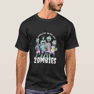 T-shirt Chillin avec mes zombies Halloween Best Friends Bu