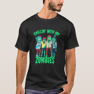 T-shirt Chillin Avec Mes Zombies Halloween Garçons Enfants