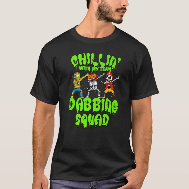 T-shirt Chillin avec mon équipe Dabbing Squad Zombie Citro (Devant)