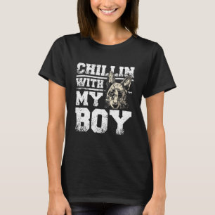 T-shirt chillin avec mon garçon berger allemand