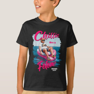 T-shirt Chillin Comme Un Felon Drôle Trump Chemise Été Tru