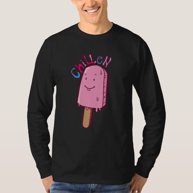 T-shirt Chillin et manger Popsicles (Devant)