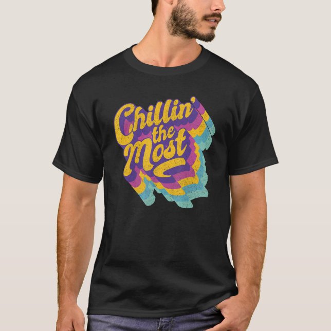 T-shirt Chillin' Les Vibes D'Été Les Plus Relaxantes (Devant)