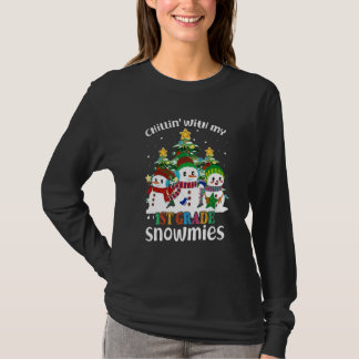 T-shirt Chillin' With My 1st Grade Snowmies Christmas