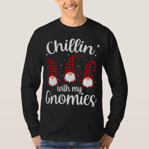 T-shirt Chillin' with My Gnomies Buffalo Red Plaid Christa