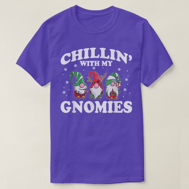 T-shirt Chillin' With My Gnomies Funny Group Matching Chri (Design devant)