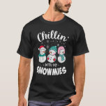 T-shirt Chillin With My Snowmie Women Christmas Snowman Te<br><div class="desc">Chillin Avec Ma Snowmie Femmes Noël Snowman Enseignant Neige</div>