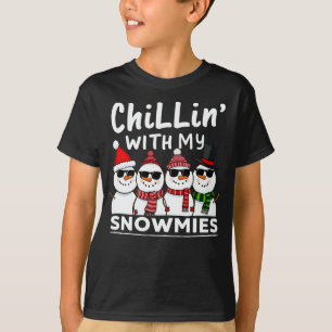 T-shirt Chillin' With My Snowmies Funky Snowman Christmas