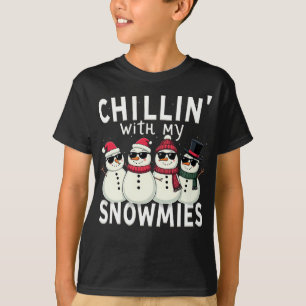 T-shirt Chillin' With My Snowmies Funky Snowman Christmas