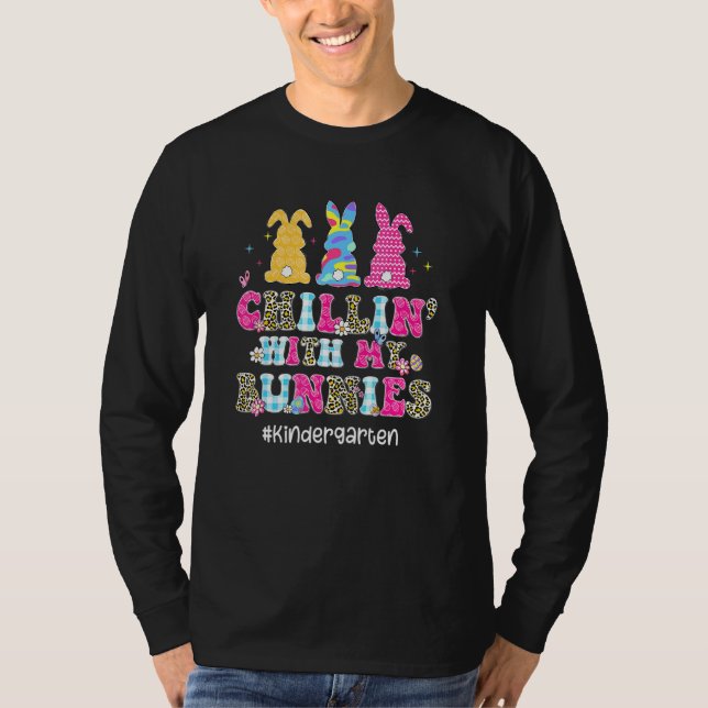 T-shirt Chilling Avec Mon Enseignant De maternelle Leopard (Devant)