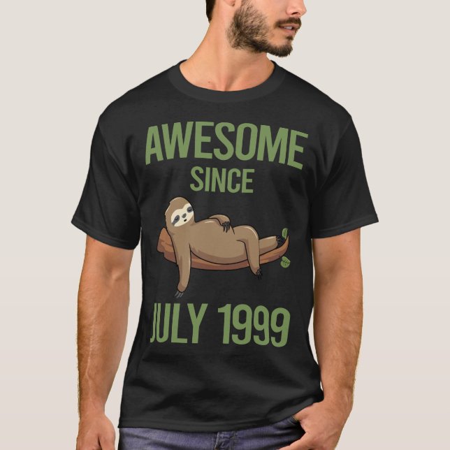 T-shirt Chilling Sloth - Juillet 1999 (Devant)