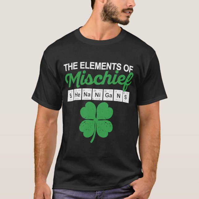 T-shirt Chimie amusante Shenanigans irlandais Tableau péri (Devant)