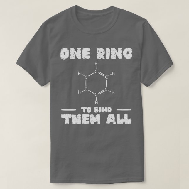 T-shirt Chimie Benzene Bing Molecule Bond (Design devant)