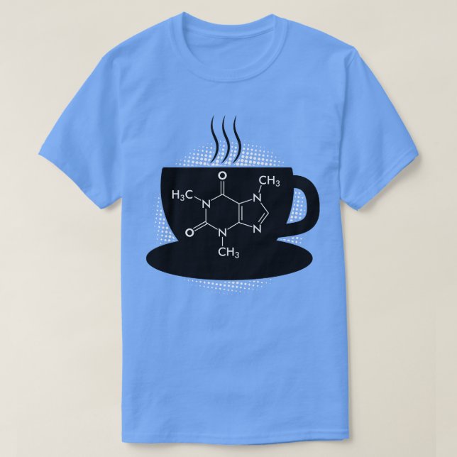 T-shirt Chimie Caféine Molécule 2 (Design devant)