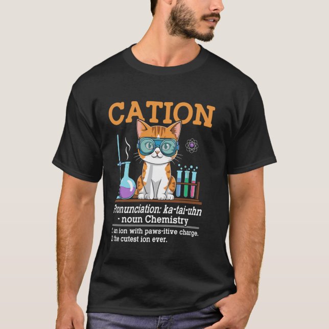 T-shirt Chimie de cation chat drôle professeur de chimie é (Devant)