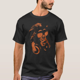 T-shirt Chimie De Singe Avec Lunettes De Soleil Et Casque