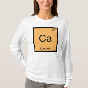 T-shirt Chimie du nom Cayden Élément Tableau périodique