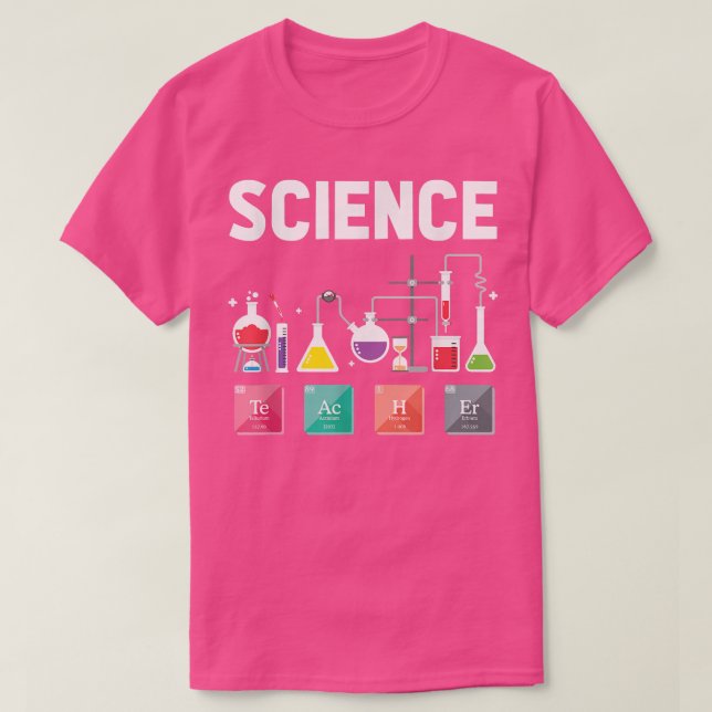 T-shirt Chimie Éléments Laboratoire Sciences Enseignant (Design devant)