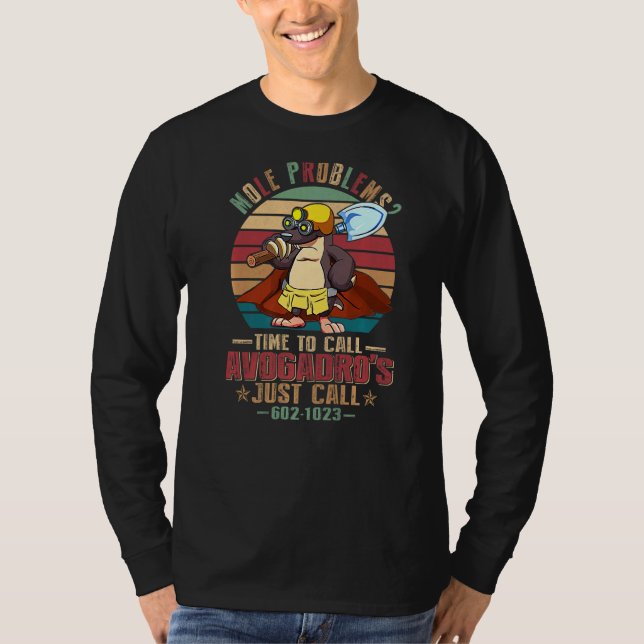 T-shirt Chimie Enseignant Mole Problème Chimie Avogadro' (Devant)