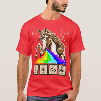 T-shirt Chimie licorne pukes arc-en-ciel
