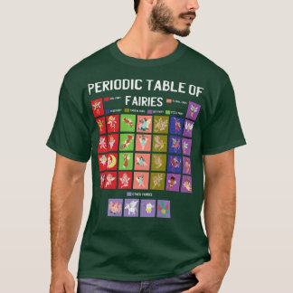 T-shirt Chimie Nerdy Tableau Périodique Fées Nerd Sar