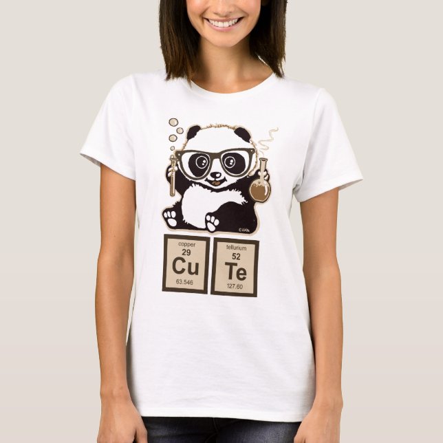 T-shirt Chimie panda découvert mignon (Devant)
