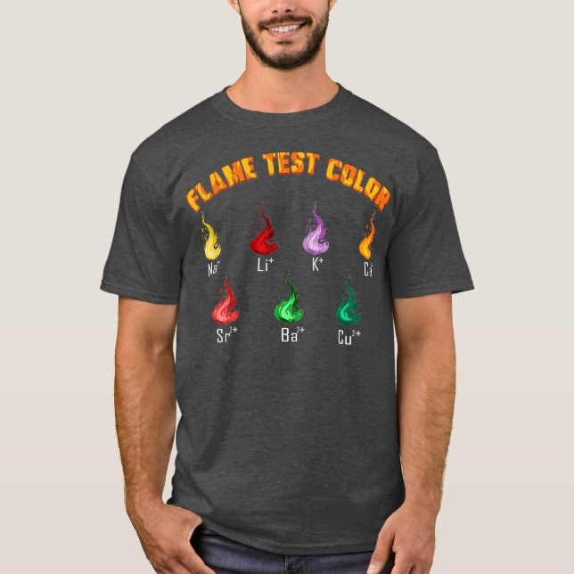 T-shirt Chimie Science Chimiste Flamme Test Couleur Cadeau (Devant)