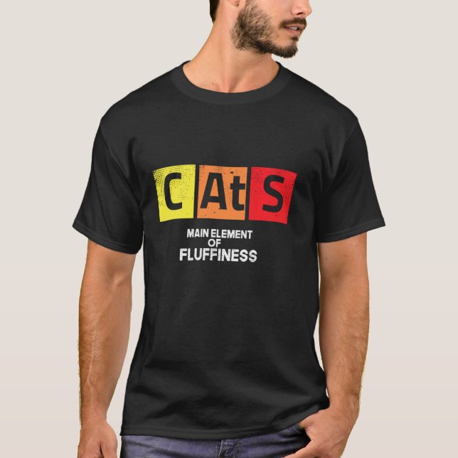 T-shirt Chimie scientifique Nerd Chat drôle Noël (Devant)