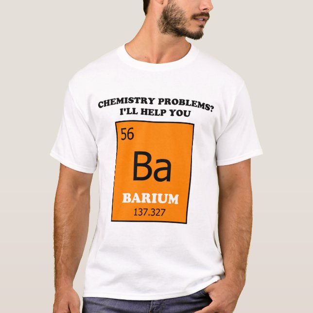 T-shirt Chimie Tutor Barium Pun (Devant)