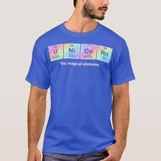T-shirt Chimie Unicorne Les éléments magiques