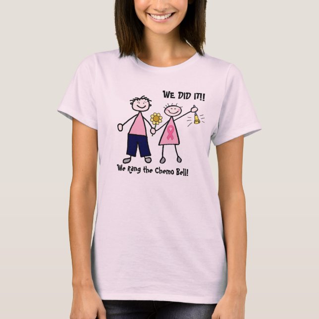 T-shirt Chimio Bell - cancer du sein rose de ruban (Devant)