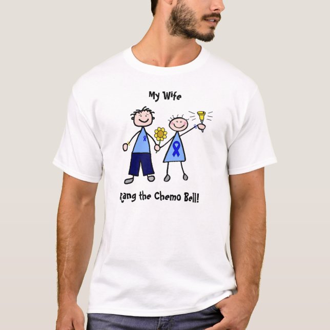 T-shirt Chimio Bell - femme de cancer du colon (Devant)