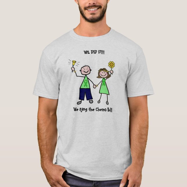 T-shirt Chimio Bell - homme de ruban de vert de Cancer de (Devant)