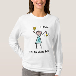 T-shirt Chimio Bell - ruban de Teal de Cancer ovarien