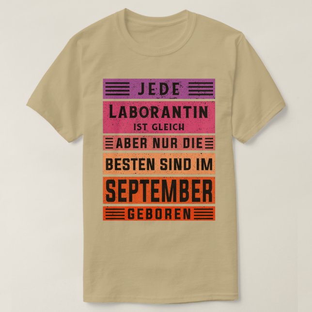 T-shirt chimiste anniversaire septembre né technicien de l (Design devant)