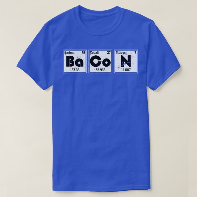 T-shirt Chimiste de Bacon de science rétro (Design devant)