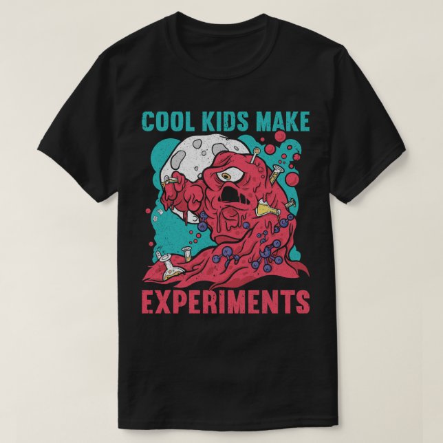T-shirt Chimiste Emploi Cool Enfants Faire des expériences (Design devant)